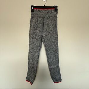 Athleta Grey Orange Ribbed Leggings